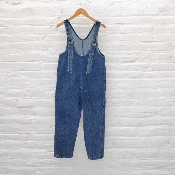 Exlura Women Denim Jumpsuit Overalls Blue Small Boho High Roller Casual Farm - Picture 3 of 11